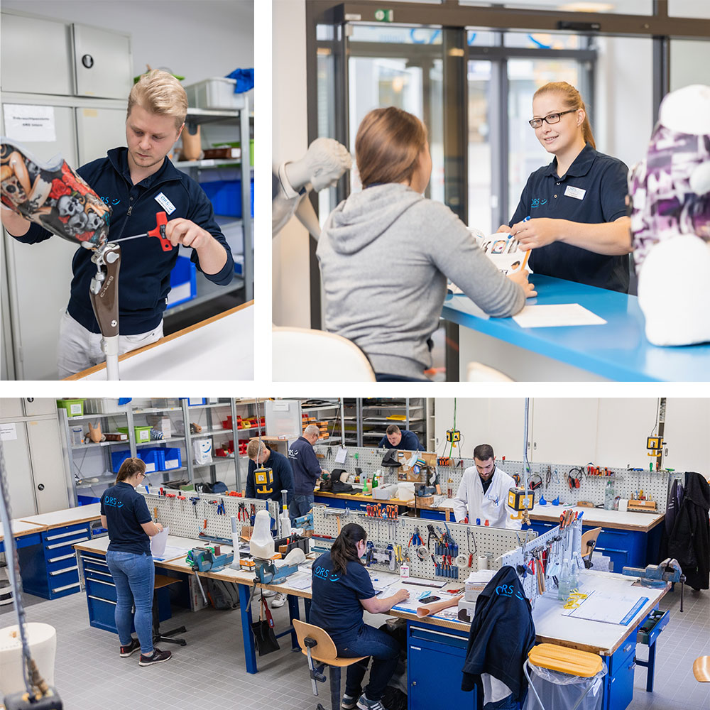 In unseren Orthopädietechnik-Werkstätten finden wir eine individuelle Lösung für Sie